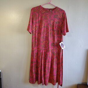 NWT 1960's Paisley Floral Stroller Dress by Shelton Women's 18 Medium